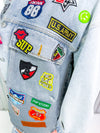 Vintage Rocker Patch Jacket- Denim