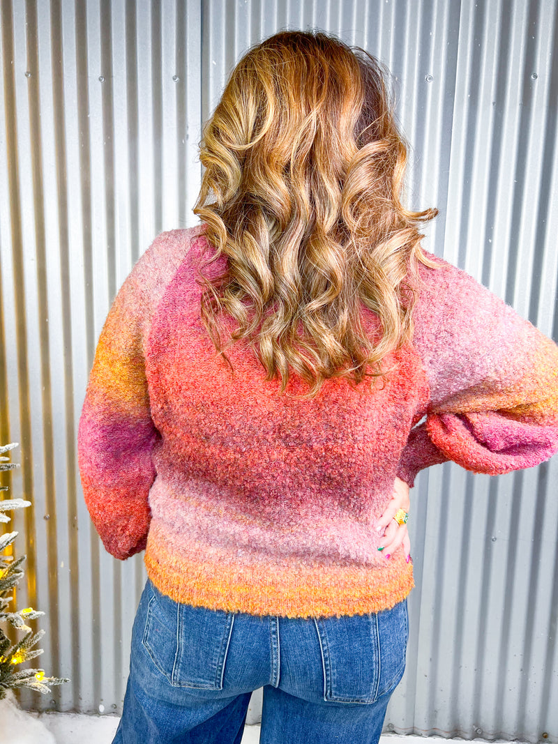 Molly Bracken ombre sweater cardigan. 