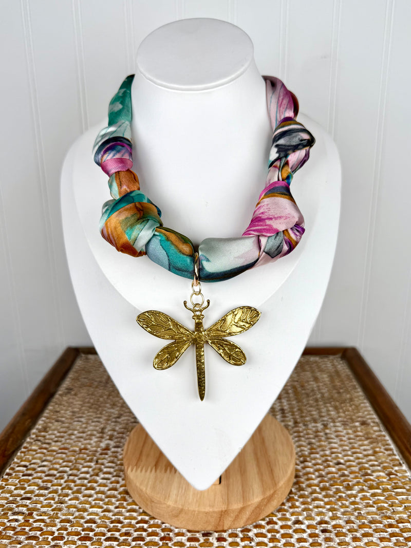 Jennifer Thames- Dragonfly Dreams Scarf Necklace
