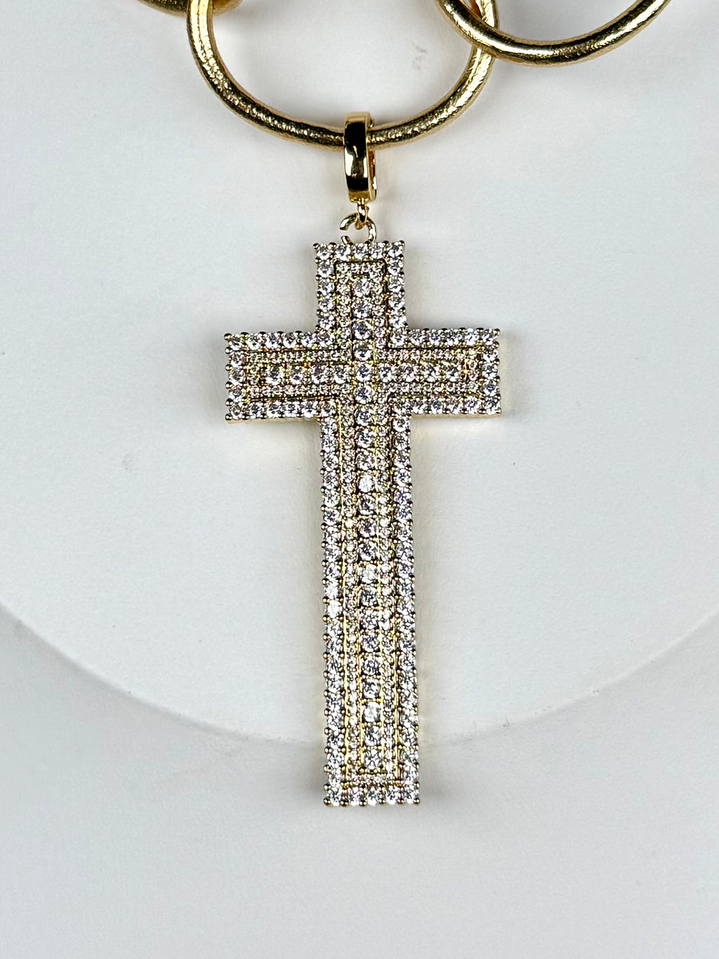 Glorious Day Rhinestone Cross Charm