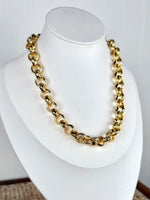 Krista Gold Hammered Necklace