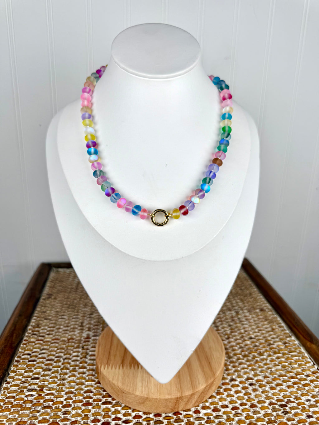 Jan Colorful Mermaid Bead Necklace - Small
