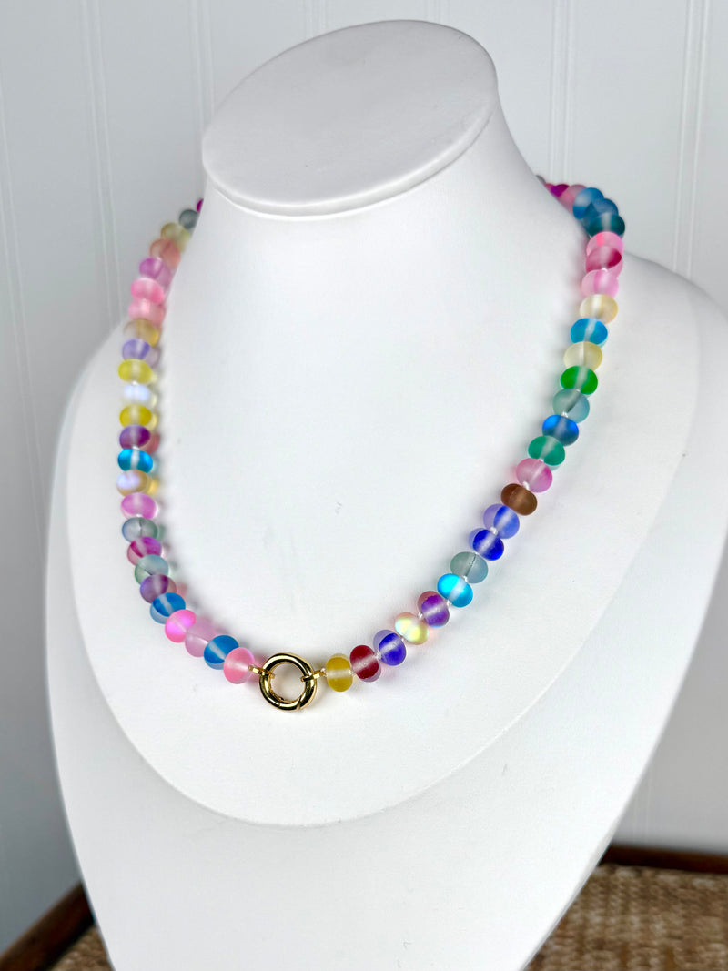 Jan Colorful Mermaid Bead Necklace - Small