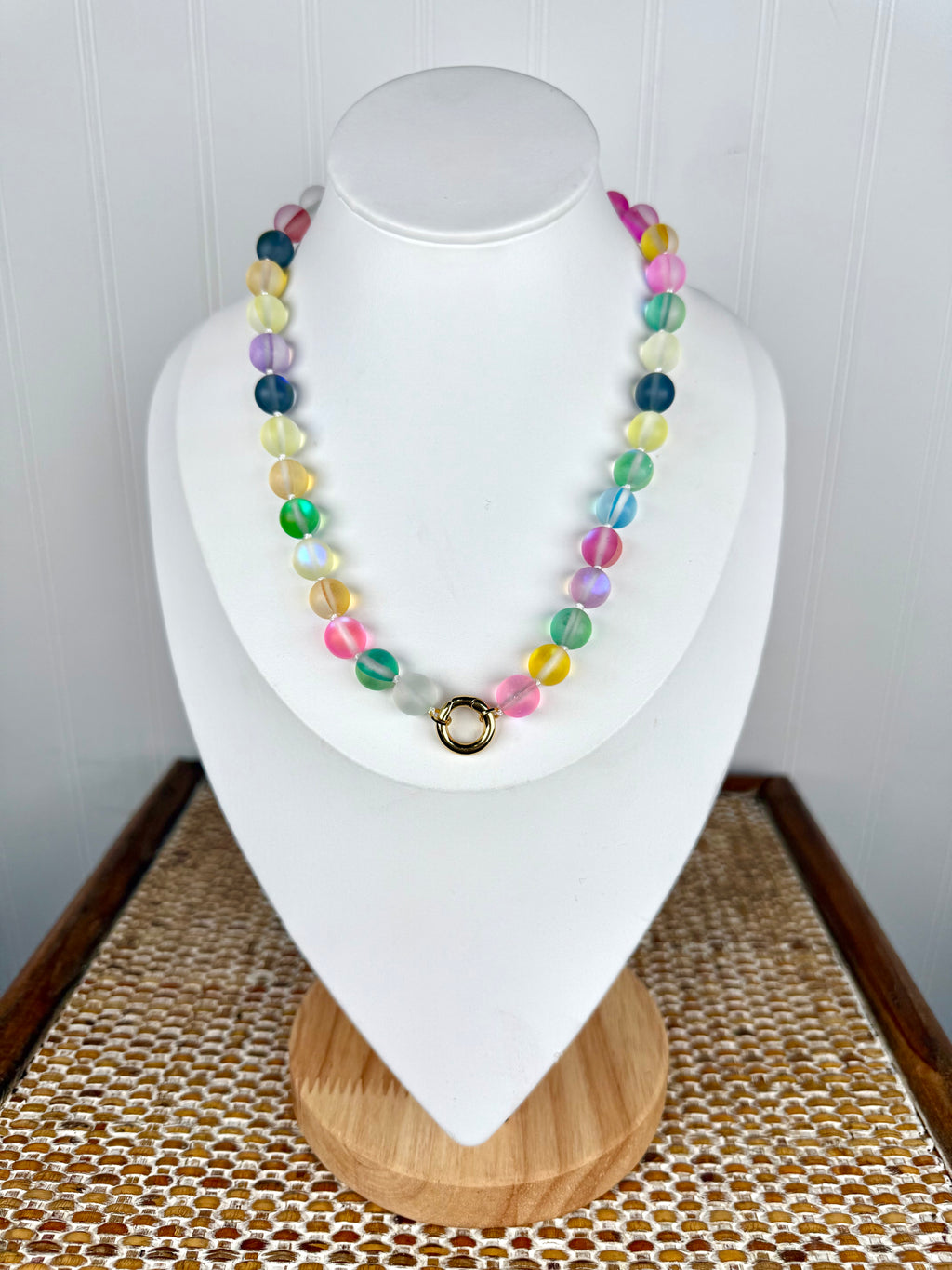 Jan Colorful Mermaid Bead Necklace - Large