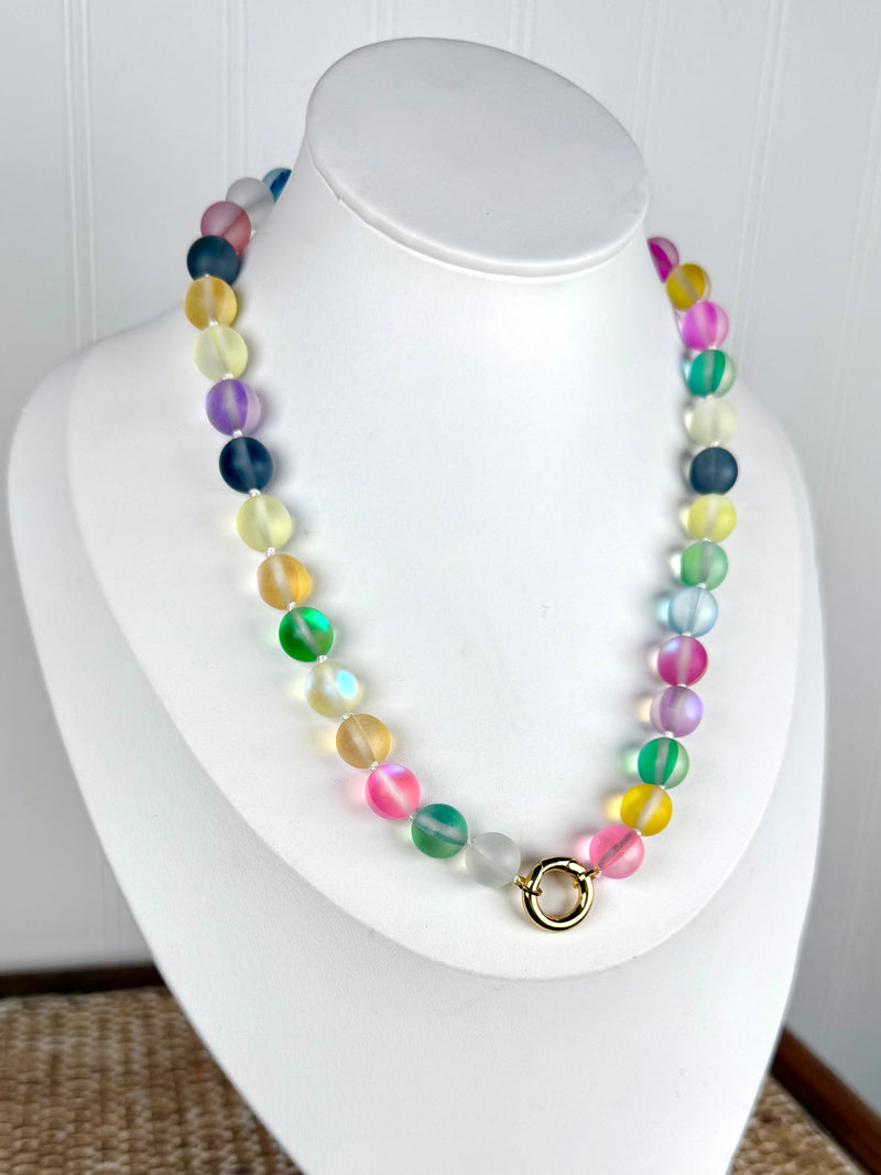 Jan Colorful Mermaid Bead Necklace - Large