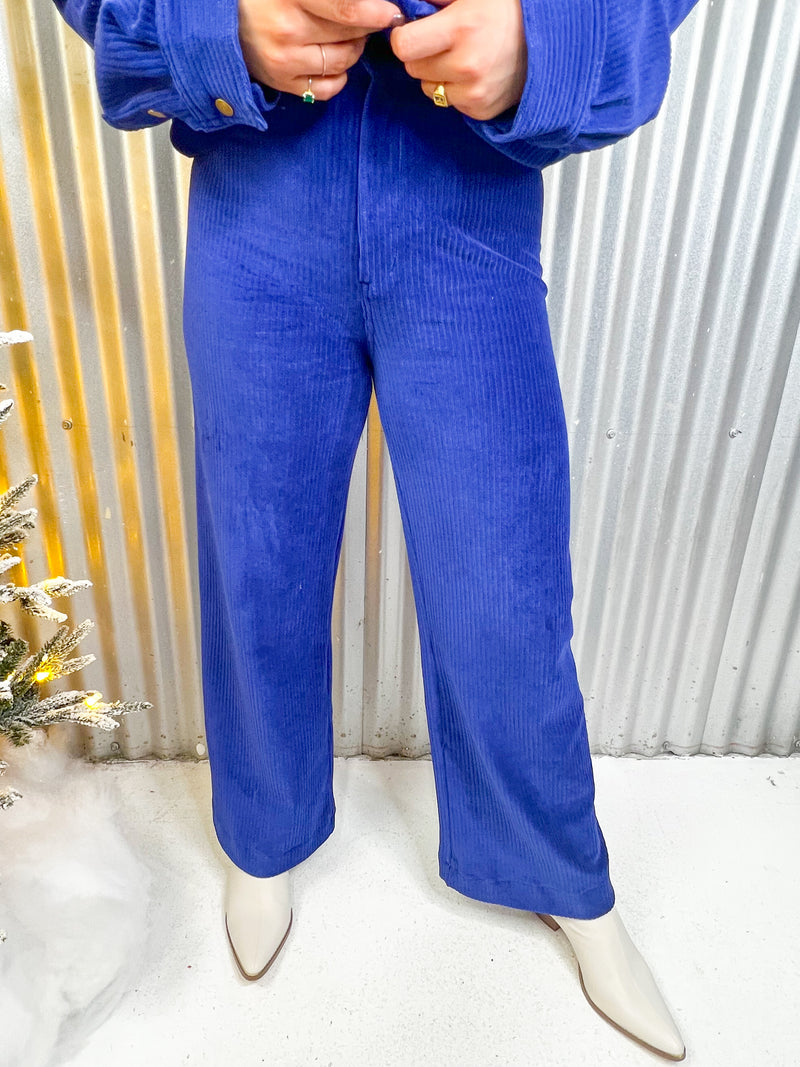 Z Supply royal blue corduroy pants. 