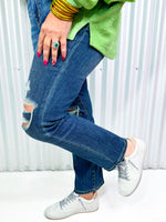 Cora Mid Rise Crop Leg Straight Jean