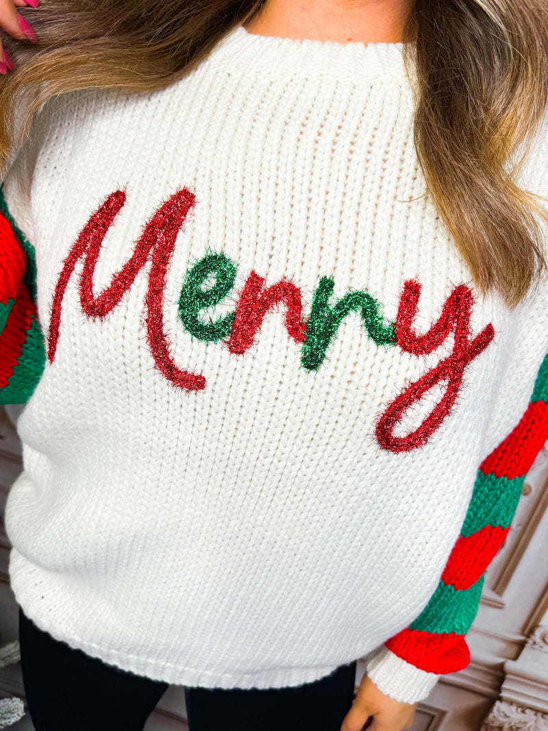 Merry Tinsel Sweater