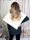 Faux Fur Keyhole Wrap- White