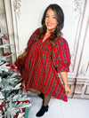 Dear Santa Puff Sleeve Dress