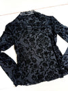 Midnight Velvet Mesh Top