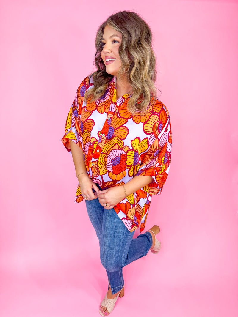 Adrienne- Feeling Groovy Button Down