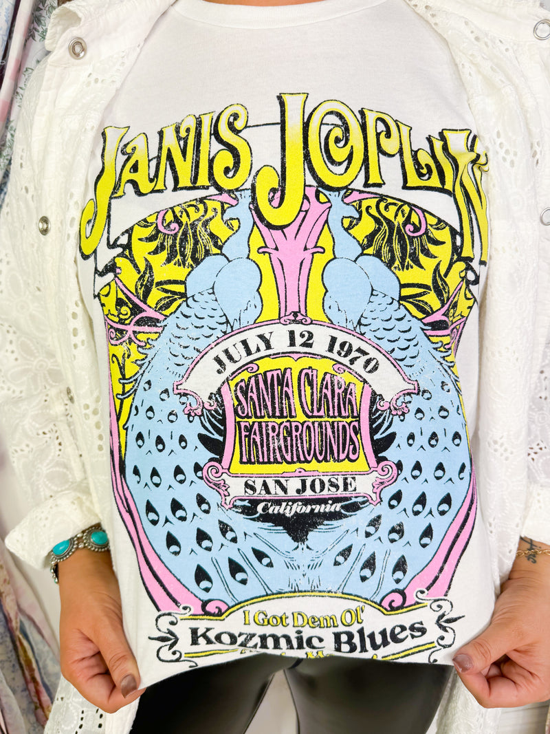 Janis Joplin Peacock Tee