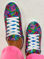 Betsey Johnson- Blue Poppy Sneakers