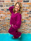 Fall Essential Pants Set- Merlot