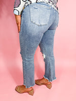 Risen- Salt and Sand High Rise Crop Jeans