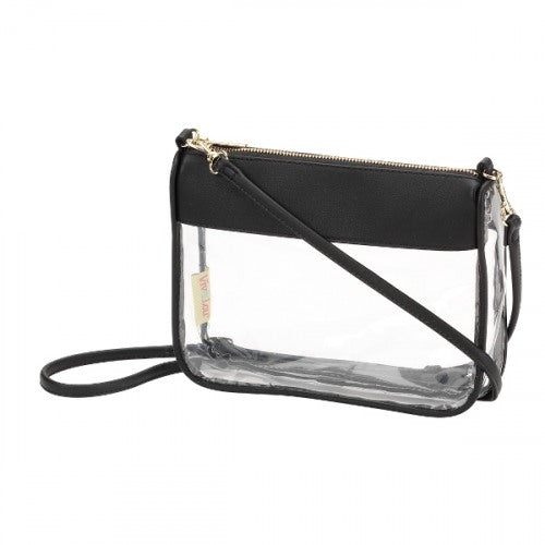 Clear Game Day Crossbody - Black