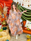 Adrienne- Copper Coated Caftan Dress