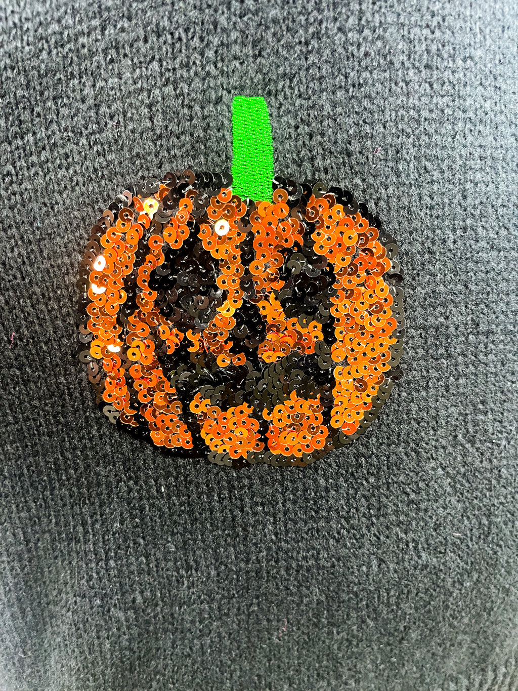 Pumpkin Party Sequin Sweater