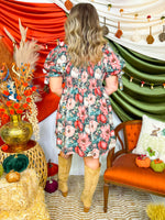 September Garden Puff Sleeve Dress