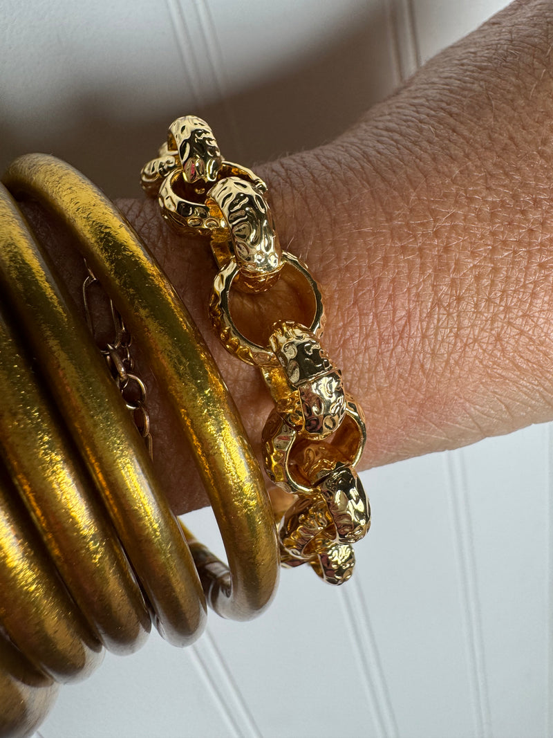 Krista Gold Hammered Bracelet