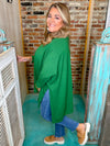 Back To Basics Oversized Top- Green
