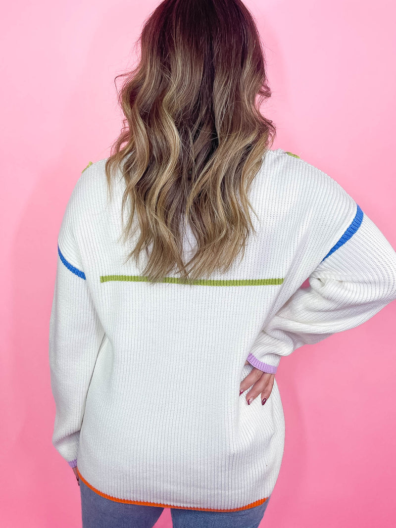 Comfy Cutie Quarter Zip Sweater