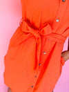Door Buster: Orange Crush Button Down Dress