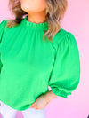 Doorbuster- Hadley Piper Top- Kelly Green