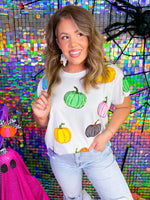 Queen of Sparkles- Multi Pumpkin Tee Final Sale