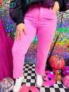 Princess Pink Wide Crop Jeans