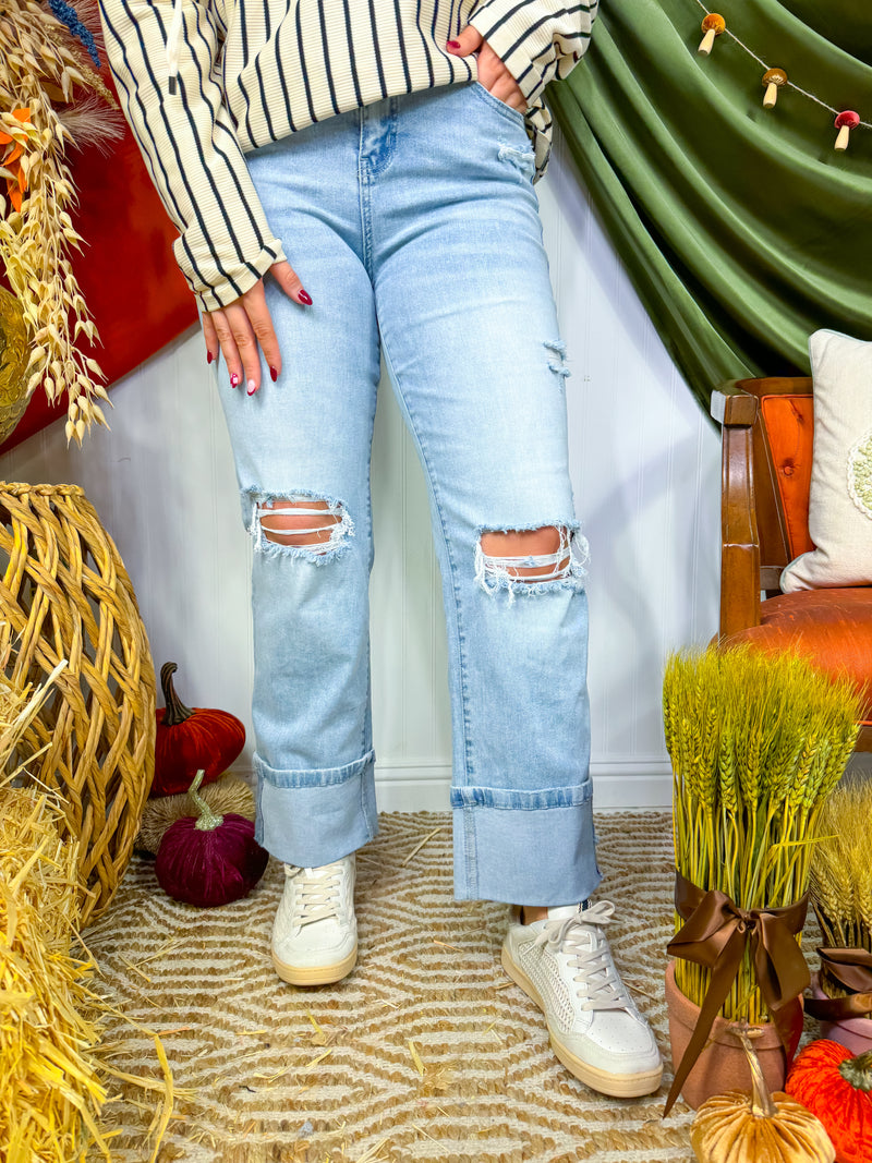 Sadie Wide Cuff Jeans