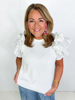 Pretty Pearls Top- White