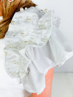 Pretty Pearls Top- White