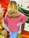 Lovely Leopard Velvet Button Down- Rosewood