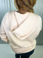 Calista Luxe Half-Zip Hoody- Cream