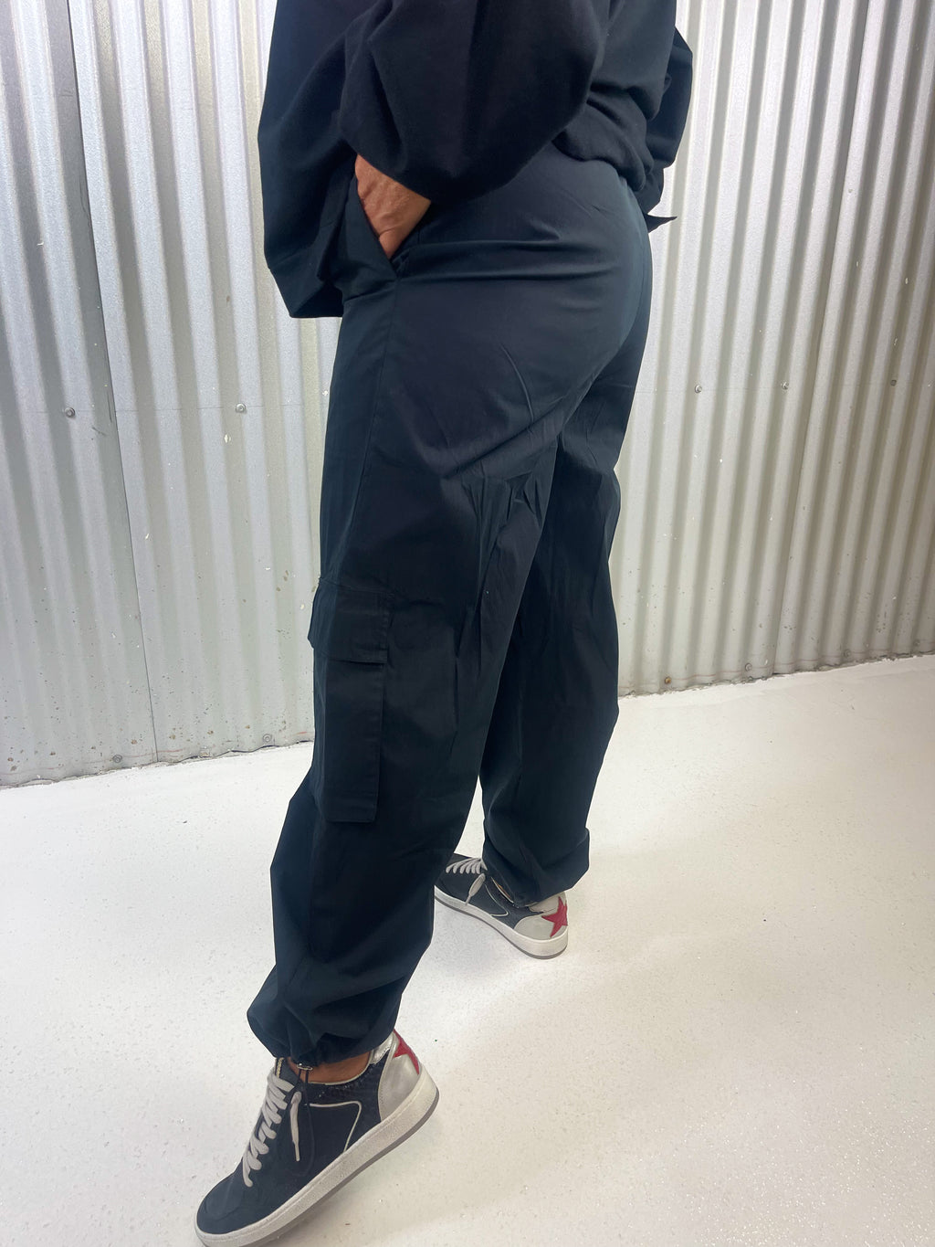 On The Sly Nylon Cargo Pants