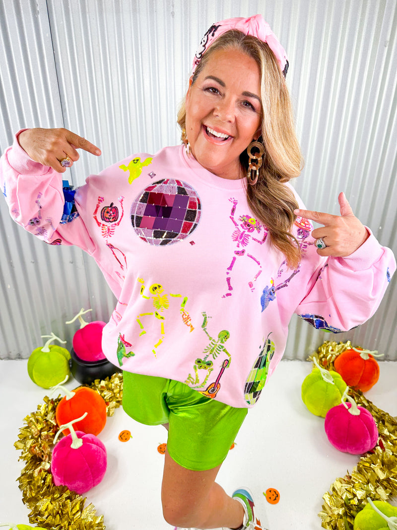 QOS Queen Pink Disco Party Sweatshirt