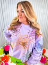 QOS Lavender Spider Web Sweatshirt