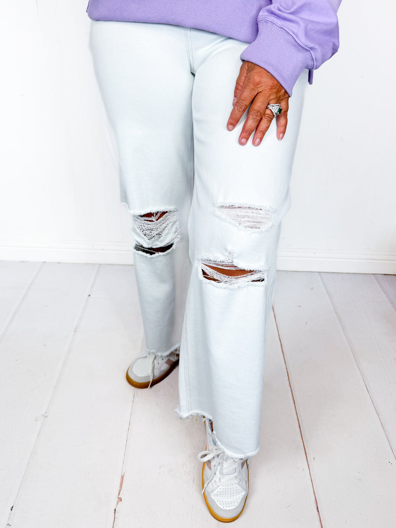 Vervet- Olivia Crop Wide Leg Jeans
