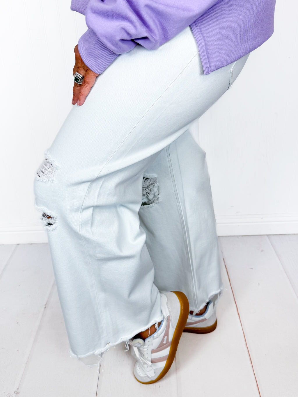 Vervet- Olivia Crop Wide Leg Jeans