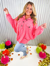 Layla Oversized Henley - Pink
