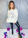 Sequin Snowflake Brushed Sweater