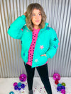 Baby You're A Star Puffer Jacket- Teal