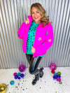 Baby You're A Star Puffer Jacket- Fuchsia