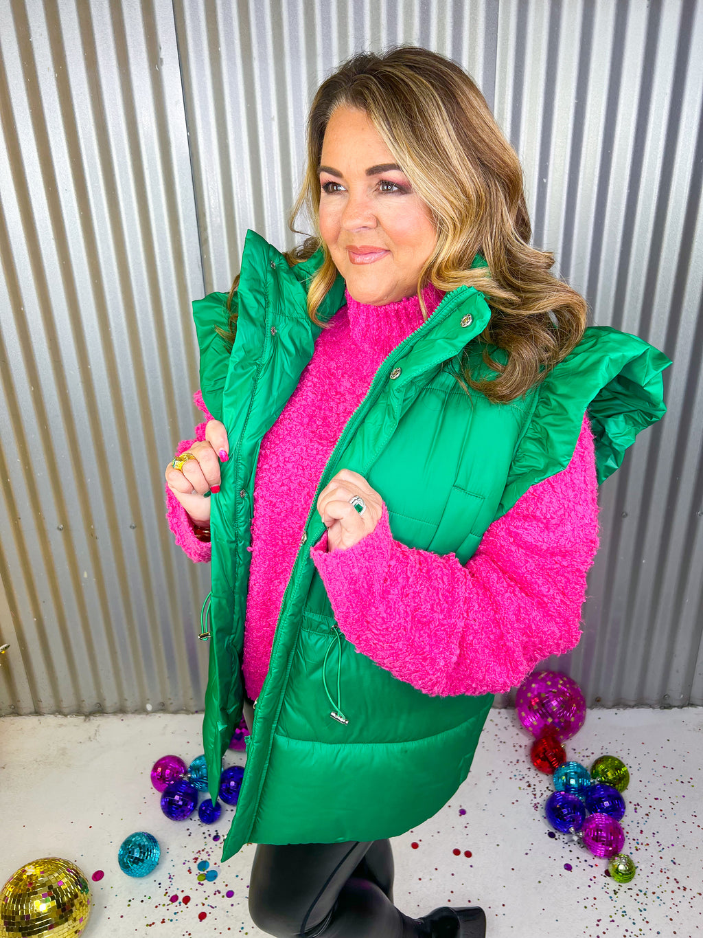 Emerald Feminine Puffer Vest