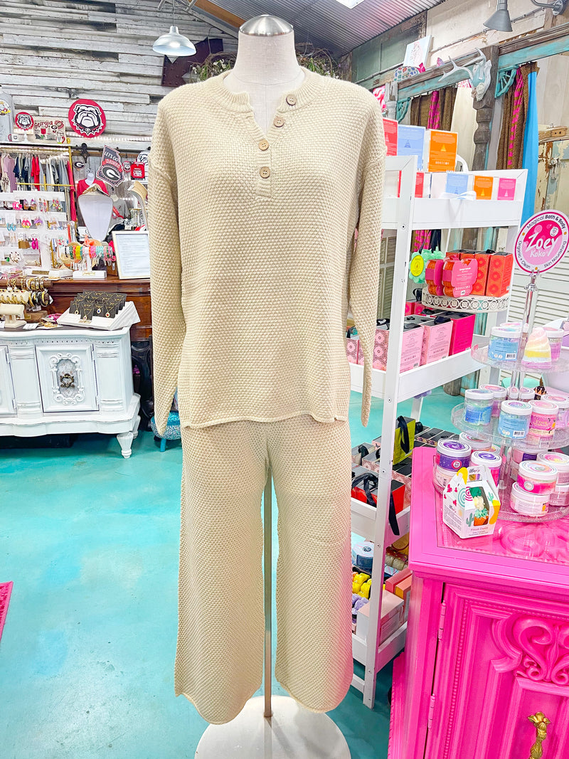 Cozy Up 2 Piece Set- Oat