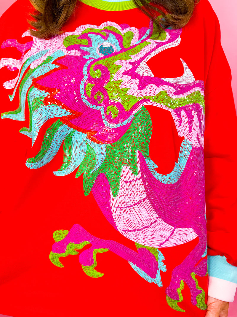 Queen of Sparkles- Multi Dragon Sweatshirt