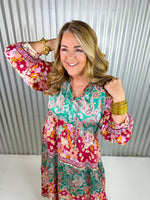Fall Floral Mix Maxi Dress