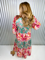 Fall Floral Mix Maxi Dress